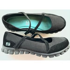 Skechers Mary Janes Shoes Womens 11 Black Breathable Comfort Sneakers Flats